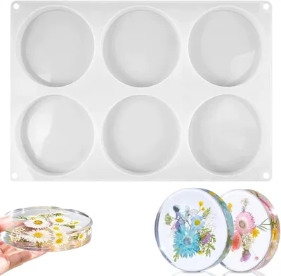 Produktbild von IN Runde Silikonformen für Epoxidharz, 6er Set, 10 cm