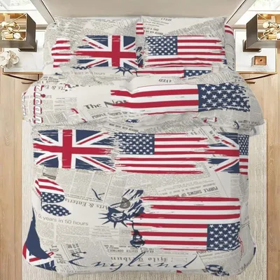 Immagine prodotto di Elzusha - Set di lenzuola composto da 4 pezzi, in poliestere e cotone, con lenzuolo con angoli di 180x200 cm