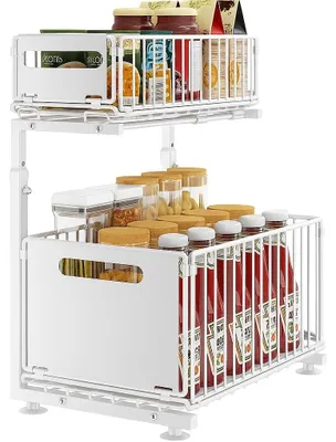 Productafbeelding van Keukenorganizer met twee lagen voor onder de spoel, met een lade