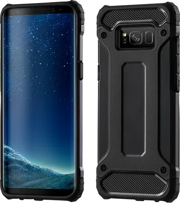 Produktbild von cofi1453® Panzerhülle Bumper Hybrid Armor SchutzHülle kompatibel mit iPhone 12 Pro Silikon Hülle Zubehör Tasche Panzerschale Panzer in Schwarz