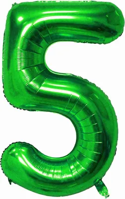 Produktbild von Oblique Unique 1x Folien Luftballon mit Zahl 5 Kinder Geburtstag Jubiläum Silvester Party Deko Ballon grün
