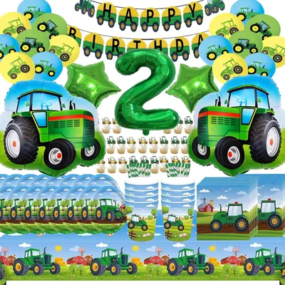 Image de Solidchoice - Ensemble de vaisselle pour fête sur le thème des tracteurs, pour enfants