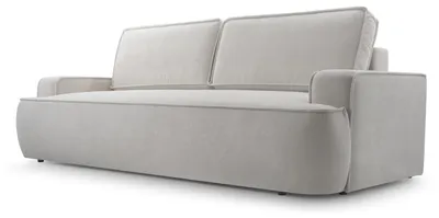 Produktbild von Sofa SOLO mit Schlaffunktion, Schlafsofa, Wohnzimmersofa, Couch, Soffa, Bettsofa, Bucle-Stoff – Grau GERRA 65