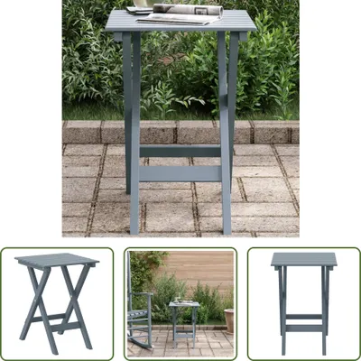 Image de Table d'appoint pliable The Living Store, gris, en bois massif de peuplier