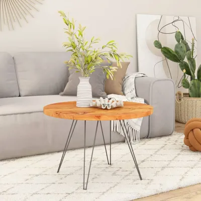 Produktbild von vidaXL Tischplatte Ø50x2,5 cm Rund Massivholz Akazie