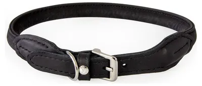 Produktbild von Das Lederband Hundehalsband rundgenäht Dublin Black, Länge: 55 cm