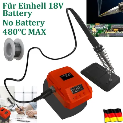 Produktbild von Handheld Lötgeräte Lötkolben Für Einhell 18V Akku Mini Lötstation Ohne Akku und Ladegerät rot
