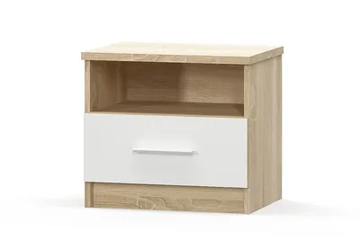 Obrázok produktu pre REBEKA set 2 nočných stolíkov dub Sonoma / biela