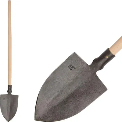 Image de Beche Gardex 1450 g, forgée, pointue, manche droit en bois