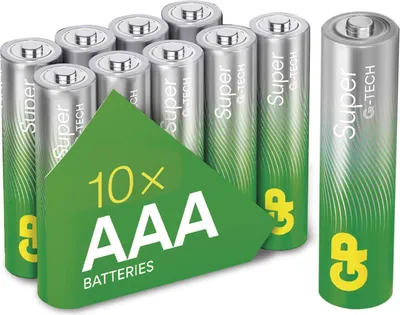 Alkalická baterie GP Super AAA (LR03), 10 ks