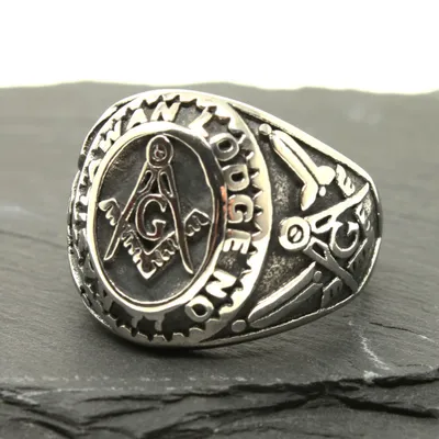 Produktbild von Ring Silber aus Edelstahl - FREEMASORNY 65