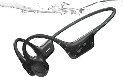 Produktbild von Knochenleitungs-Kopfhörer, wasserdicht, mit integriertem Mikrofon, Schwarz