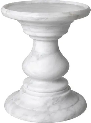Produktbild von Casa Padrino Luxus Beistelltisch Weiß Ø 33 x H. 39,5 cm - Runder Beistelltisch aus hochwertigem Carrara Marmor - Luxus Marmor Möbel