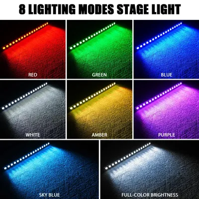 Produktbild von LED-Wallwasher-Lichtleiste - DMX512-Bühnenlicht - 120 W - 18 LED RGBW - 29 Lauflichtmodi - 59 weiße Fülllichteffekte - 1 Stück mit EU-Stecker