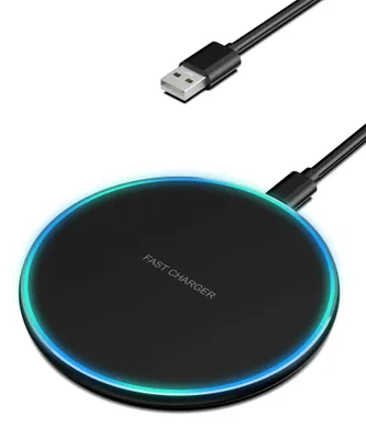 Obrázek produktu pro Bezdrátová nabíječka, 15 W, pro iPhone a Samsung Galaxy, indukční nabíjecí stanice