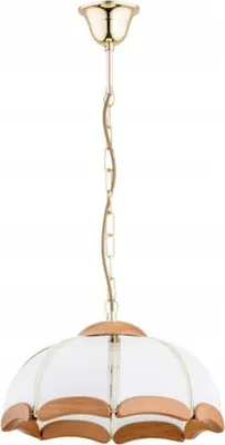Obrázok produktu pre Závesná lampa SIKORKA, bielo-zlatá, 1xE27x15W, kov, rozmery: 65x32x32 cm, IP20, Alfa