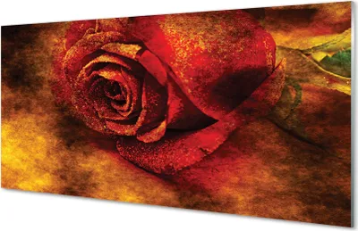 Produktbild von Glasbilder 100x50 Wandkunst Rose Bild