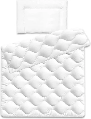 Produktbild von Baby-Decke und Kissen-Set – Kinderdecke 100 x 135 cm mit Kopfkissen 40x60 cm
