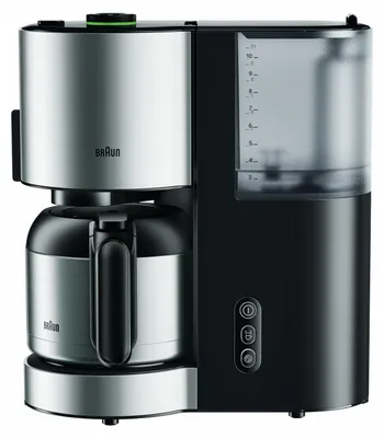 Produktbild von Braun IDCollection Kaffeeautomat KF 5105 BK schwarz, Filterkaffeemaschine, Gemahlener Kaffee, 1000 W, Schwarz, Edelstahl