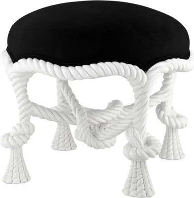 Produktbild von Casa Padrino Designer Mahagoni Hocker 47 x H. 45 cm - Luxus Hotel Hocker