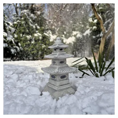 Produktbild von Pagode Tachi-Doro 46 cm – 14 kg Steinguss – Japanische Laterne – Wetterbeständig & Frostsicher bis –30°C