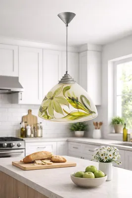 Zdjęcie produktu dla Euro-Lamp Lampa Kuchenna Ręcznie Malowana Lilia 1x60W PRODUCENT