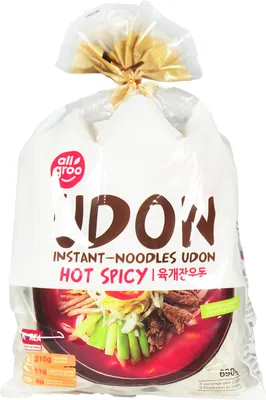Produktbild von All Groo Udon Nudeln HOT & SPICY Geschmack 690g