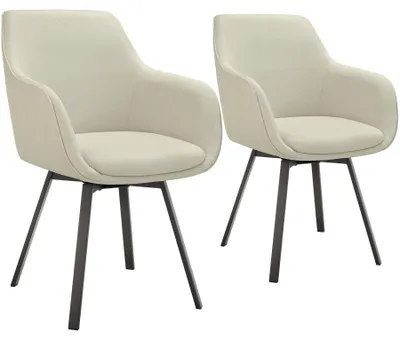 Produktbild von tectake® Drehbarer Armlehnstuhl Alicon gepolstert 57 x 59 x 88 cm