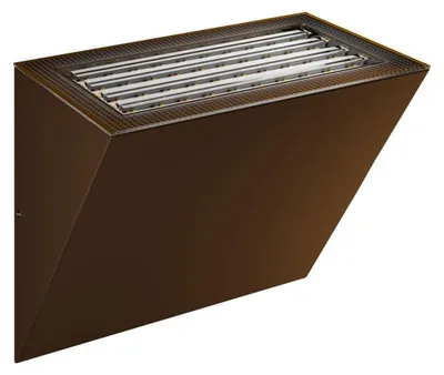 Immagine prodotto di Applique LED da Parete MINI COMET 40x90mm Corten, 10/20W Switch 2700K/3200K/4000K, Dimmerabile TRIAC IP65 - Beneito & Faure