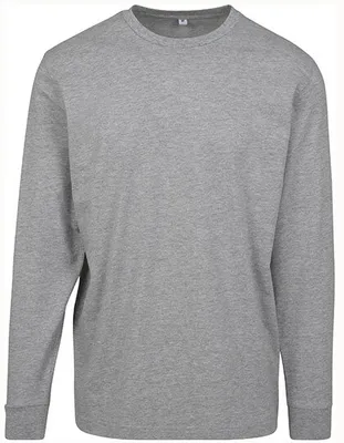 Obrázek produktu pro Build Your Brand BY091 | Pánské tričko s dlouhým rukávem a manžetou - barva: Heather Grey - velikost: S
