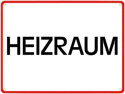 Produktbild von Heizraum Warn- und Hinweisschild im modernen Design Warnschild Hinweisschild