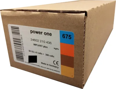Produktbild von Varta 50x Power One Implant Plus Hörgerätebatterien 6er Blister PR44 Blau p675