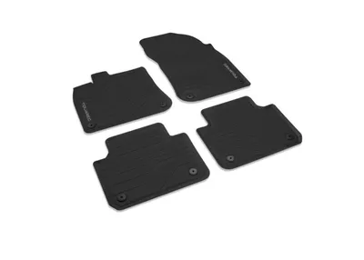 Produktbild von Volkswagen 76106150082V Allwettermatten Gummi Fußmatten Original Gummimatten 4-teilig, schwarz mit Touareg Schriftzug