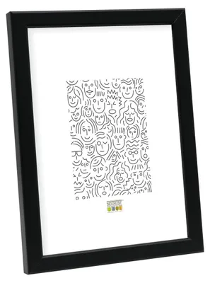 Obrázok produktu pre Deknudt S41JL2, Rámček na jeden obrázok, Drevo, Čierna, Tabuľka, Múr, 21 x 29,7 cm, Obdĺžnikový