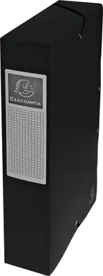 Produktbild von Exacompta 8x Archivbox Karton, 600g, Rücken 60mm + Etikett, A4, Schwarz, 50601E