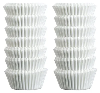 Produktbild von Zenker Mini-Muffinförmchen 30mm, 240 St., Cupcake-/Muffin-Cups, Rund, Gerillte Oberfläche, 220 °C, Weiß, Papier
