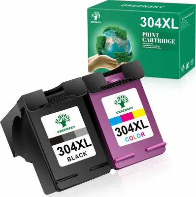 Produktbild von 2er-pack XXL für HP 304 304XL Druckerpatronen kompatible für Envy 5030 5032 5010 DeskJet 2630 3750 3720 AMP 130 (1x Schwarz=450,1x Dreifarbig=350)