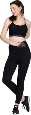 Produktbild von Damen Leggings mit breitem Bund Fitness Trainingshose Sporthose Mittelhohe Bund