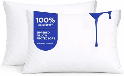 Produktbild von Kissenbezüge, 50x75 cm, Set aus 2 – Wasserdichte Kissenbezüge – Waschbar bei 90°C – Milbend, -, für empfindliche Haut