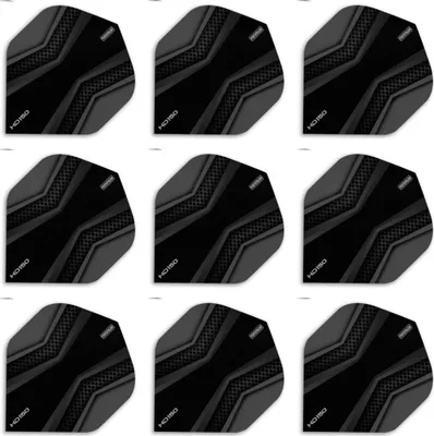 Produktbild von Pentathlon | HD 150 | Dart Flights | 150 Micron | Standard | Grau-Schwarz | X‑Wing Layout | 3 Sets = 9 Flights