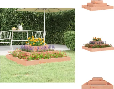 Image de vidaXL Bac à plantes 80x80x27 cm Bois massif Douglas - Pots de fleurs & Jardinières