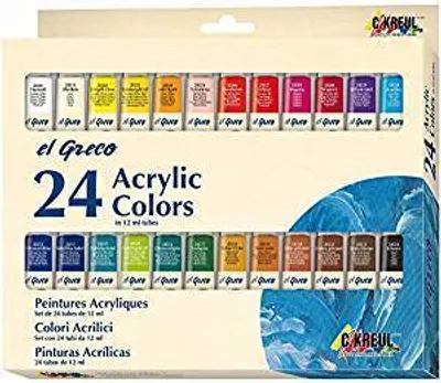 Zdjęcie produktu dla KREUL Acrylfarbe el Greco, 12 ml, zestaw 24 sztuk