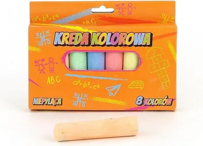Obrázok produktu pre Cestná krieda 8 farieb (školské a kancelárske potreby)