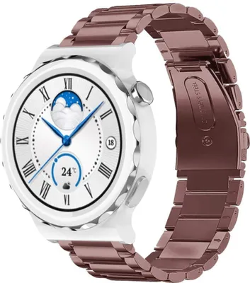 Produktbild von Strap-it Stahlarmband - Kompatibel mit Huawei Watch GT 3Armband 42mmHochwertiger EdelstahlHuawei watch strap Armband mit faltschließe für 20mmArmband Gold
