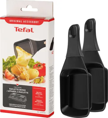 Image de 2 coupelles carrées anti-adhesives pour appareil à raclette - Tefal - XA400202 -