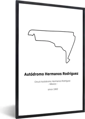 Produktbild von MuchoWow® Gerahmtes Poster Formel 1 - Mexiko - Rennstrecke 40x60 cm - Poster mit Schwarzem Bilderrahmen Wandposter Rahmen Foto Bilder - Papierdruck - Wandbilder