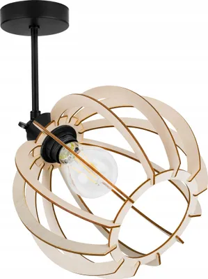 Produktbild von Moderne Led-Deckenhängelampe Aus Holz