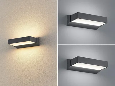 Produktbild von LED Außenwandlampen Anthrazit 2er Set Terrassenbeleuchtung Hausbeleuchtung außen