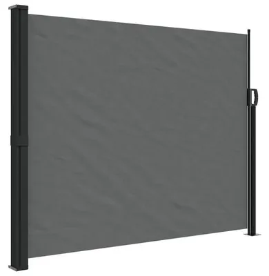 Produktbild von Ausziehbare Seitenmarkise - Sichtschutz und Windschutz - 160x600 cm - Für Terrasse und Balkon - Anthrazit