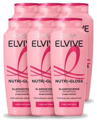 Immagine prodotto di 6 flaconi di shampoo L'Oréal Paris Elvive Nutri-Gloss, 200 ml ciascuno, confezione - 6 pezzi